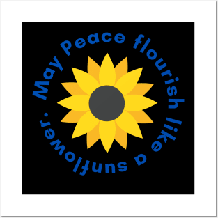 Ukraine Support No War Promote Peace sunflower Posters and Art